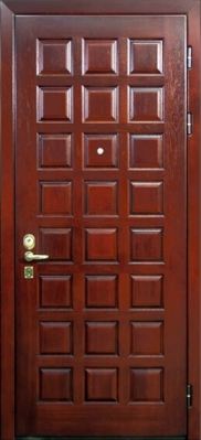 Металлические двери со шпоном